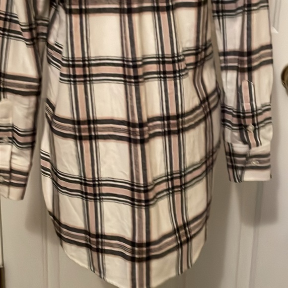 LOFT Plaid Flannel Oversized Everyday Shirt - Picture 7 of 9